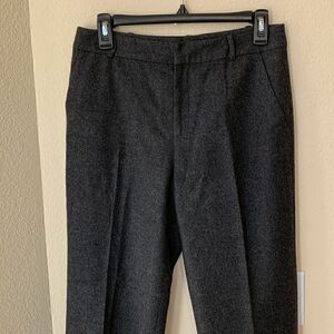 Lauren Ralph Lauren Gray Wool Straight‎ Lined Trousers Pants Size 4